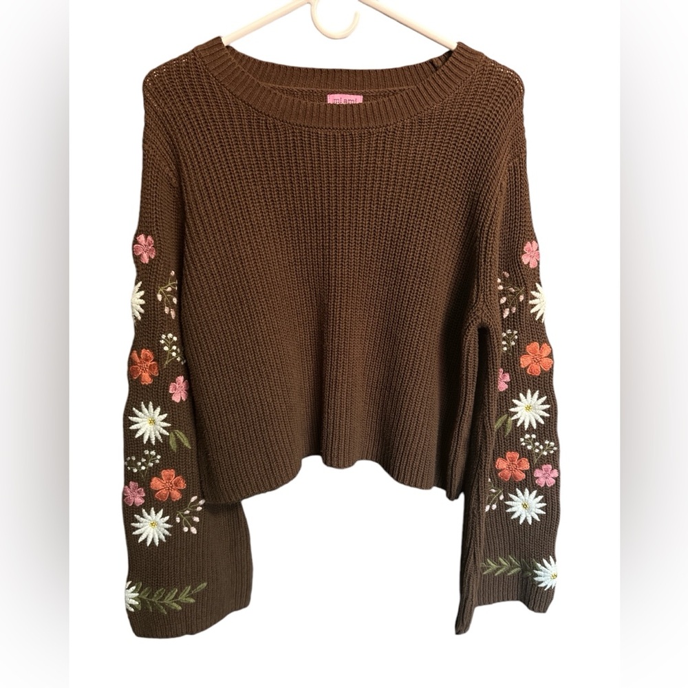 Francesca’s embroidered flower sweater